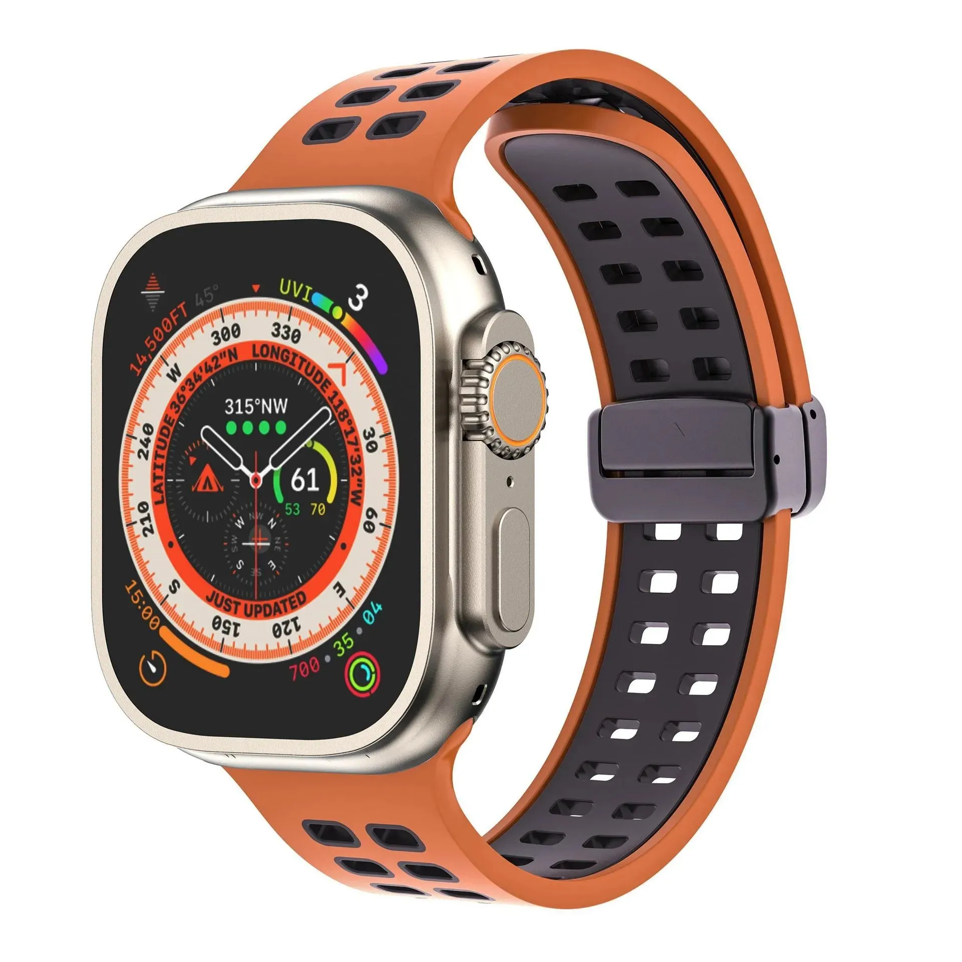 Apple Watch Magnetic Buckle Silicone Band | M02