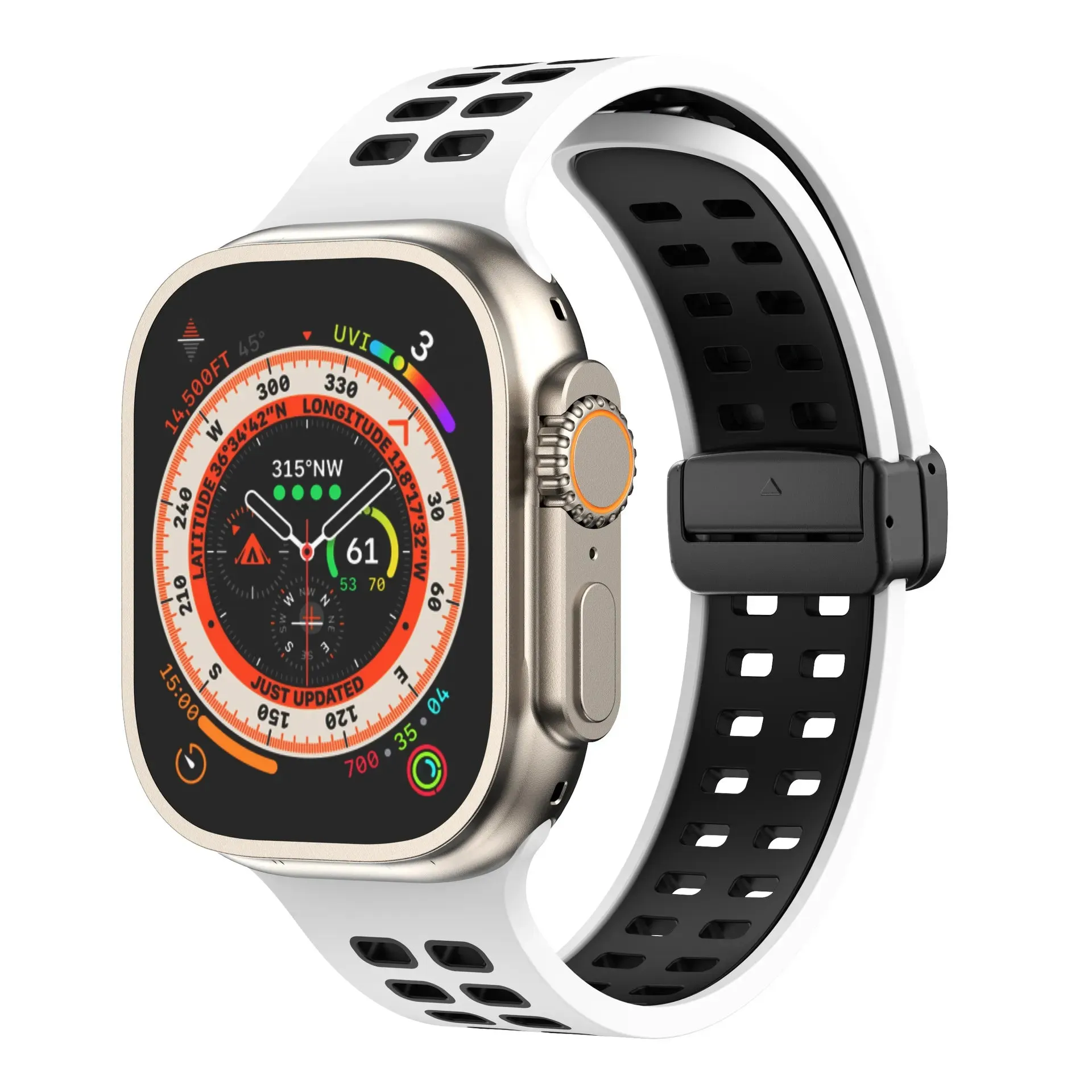 Apple Watch Magnetic Buckle Silicone Band | M02