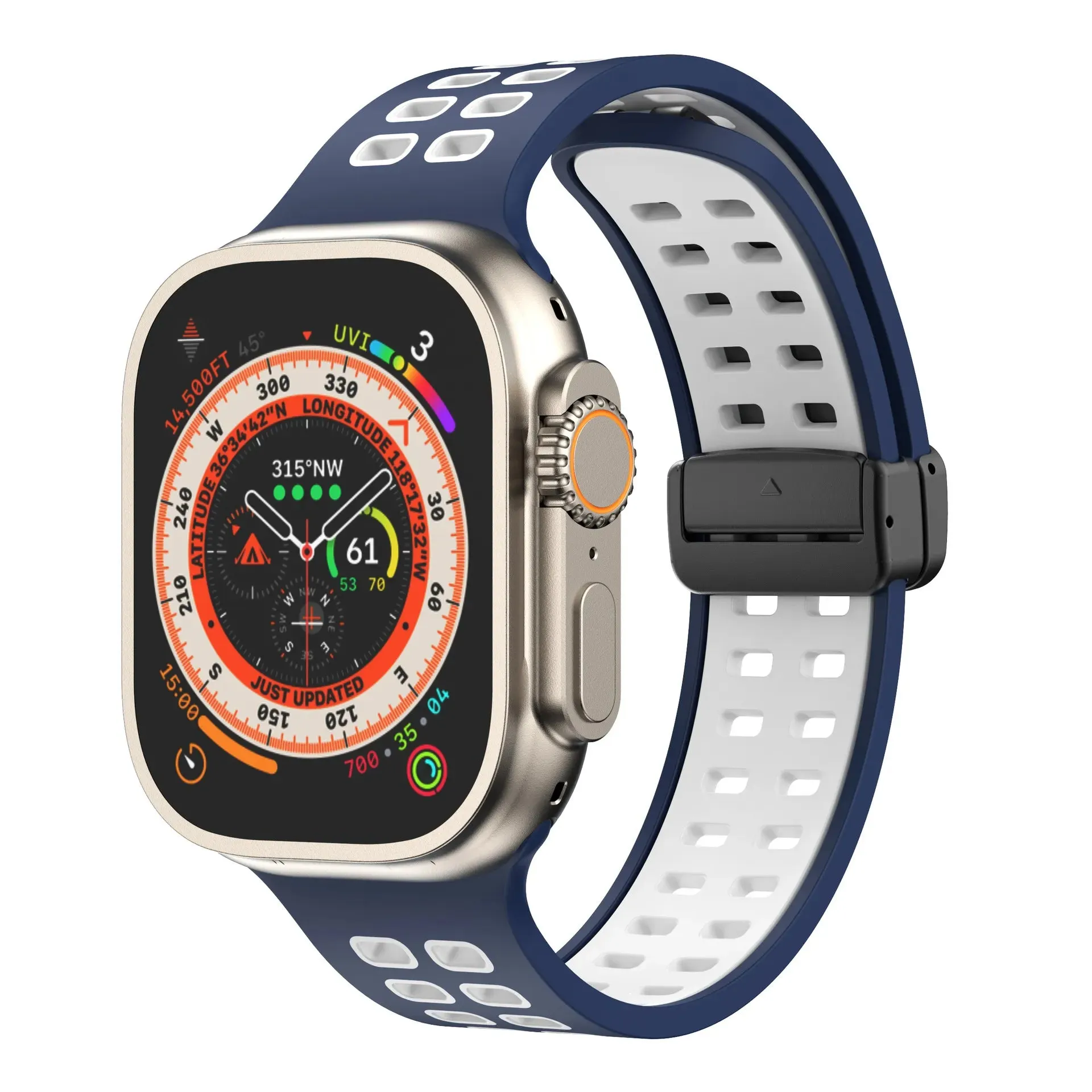 Apple Watch Magnetic Buckle Silicone Band | M02