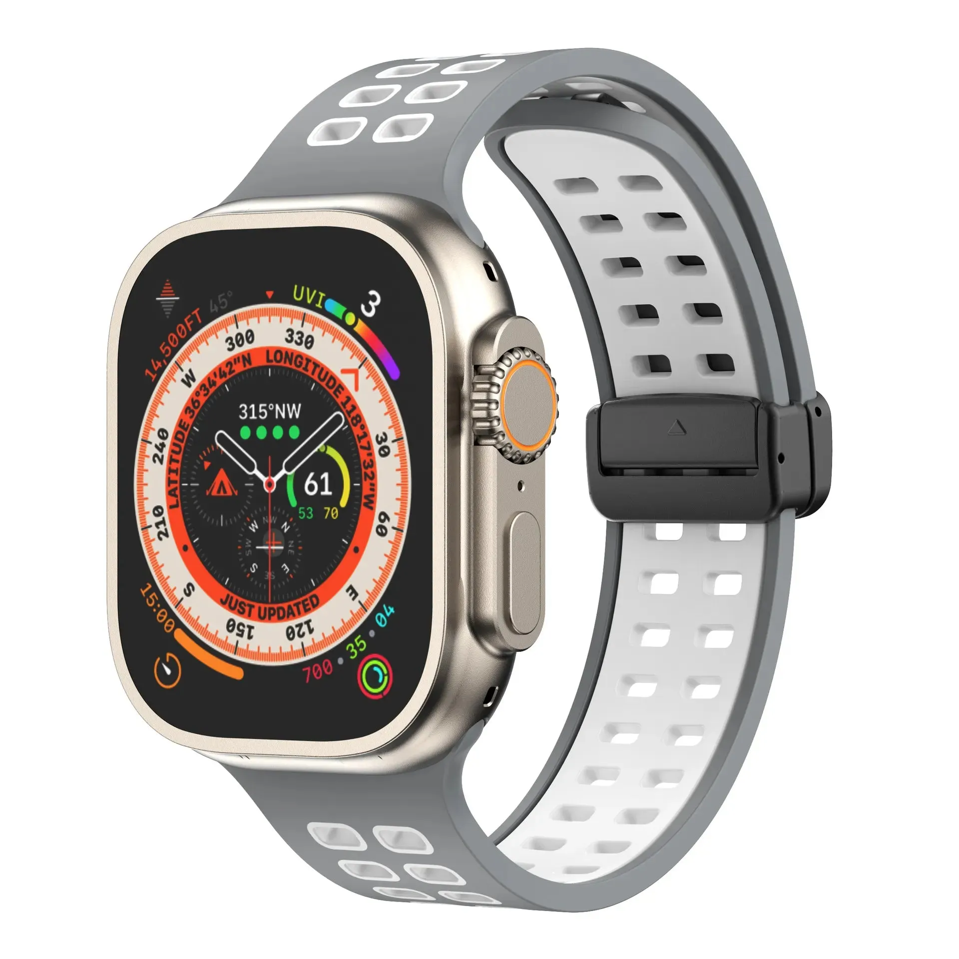 Apple Watch Magnetic Buckle Silicone Band | M02