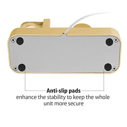 Apple Watch Stand, [UniqueKay] 2-1 Premium Aluminum Charging Dock Station Stand Holder for Apple Watch Series 1 Apple Watch Series 2 & iPhone 7 / 7plus 5/ 5S/ 6/ 6 Plus (Gold)