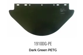 ArcOne 1910DG-PE-10 19" x 9.75" x .040" Dark Green PETG Flat Stock Visor (10 Pack)