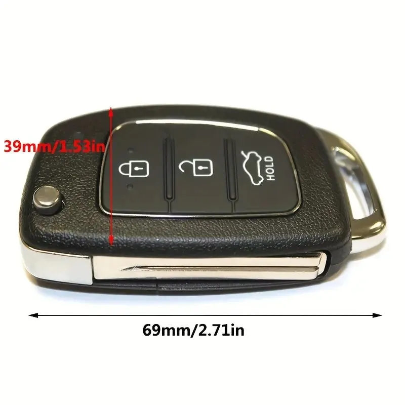 Automotive RFC 3 Buttons Flip Key Case For Hyundai I10 I20 I40 IX35 Santa Fe Remote Fob