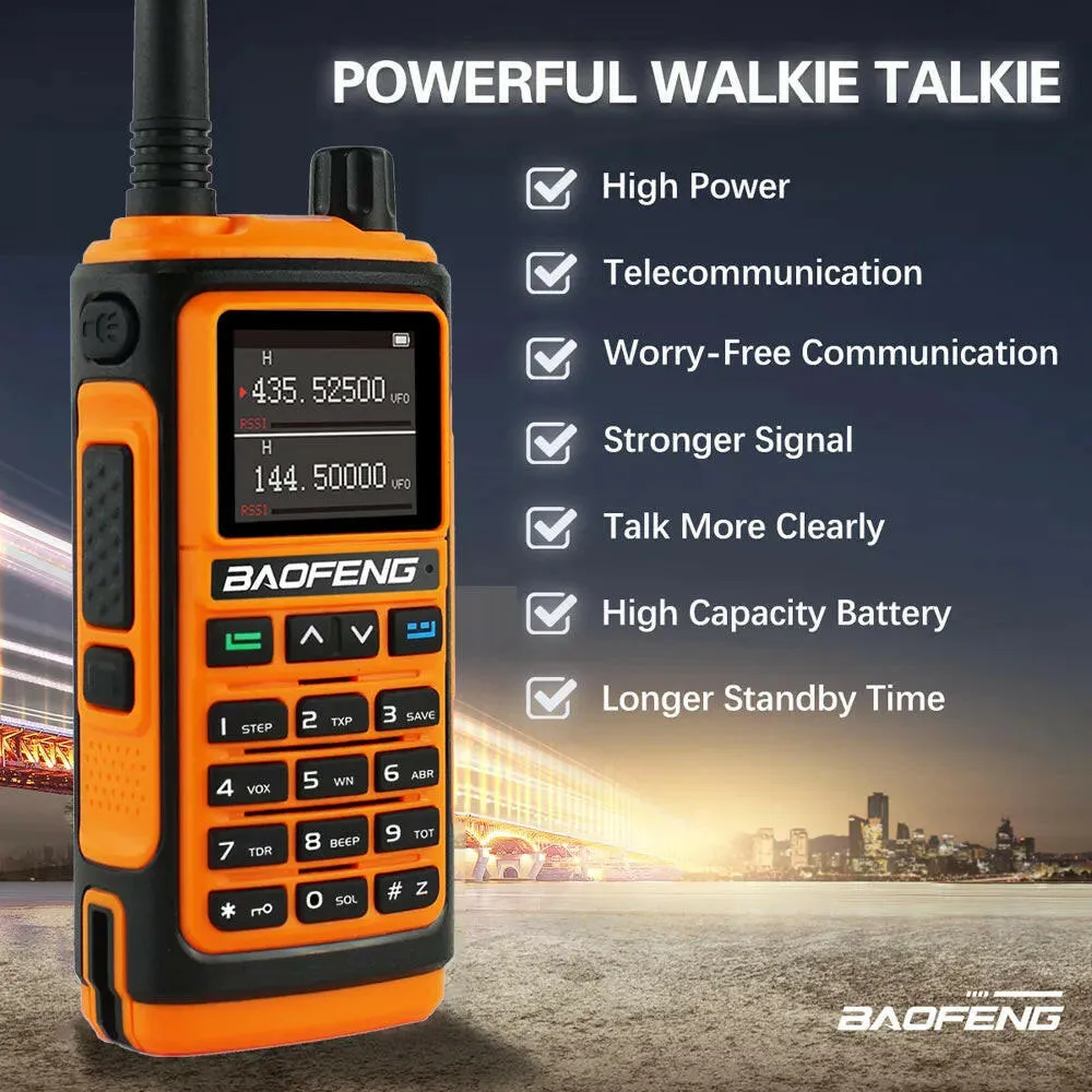 Baofeng UV-17 MAX High Power Walkie Talkie Type-C Charger VHF UHF With Partition Function FM Radio Waterproof Two-Way Radio