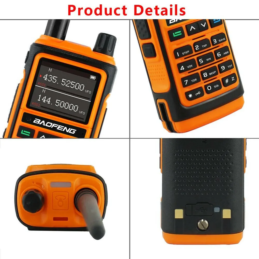 Baofeng UV-17 MAX High Power Walkie Talkie Type-C Charger VHF UHF With Partition Function FM Radio Waterproof Two-Way Radio