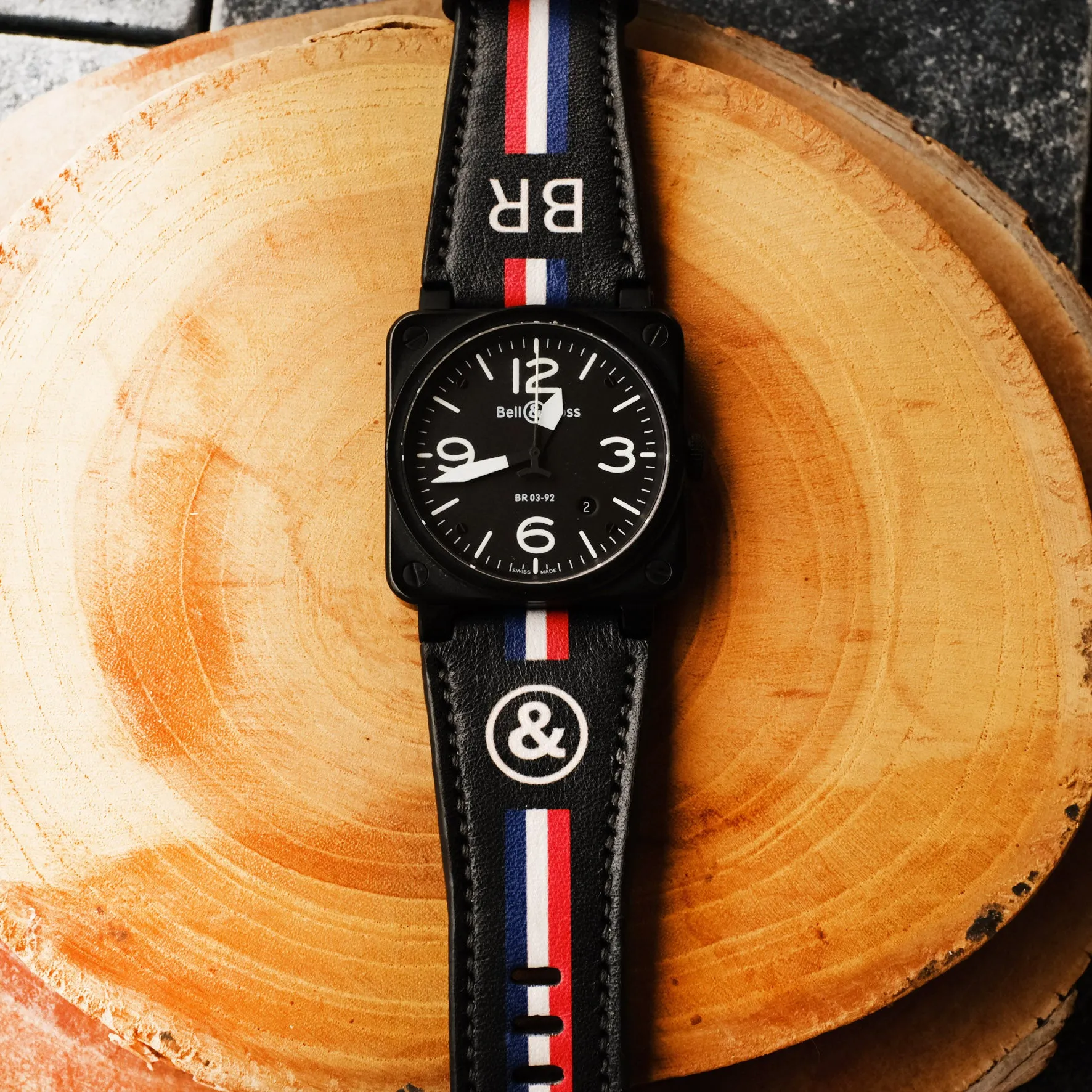 Bell & Ross France Flag Leather Straps By RuslieCo