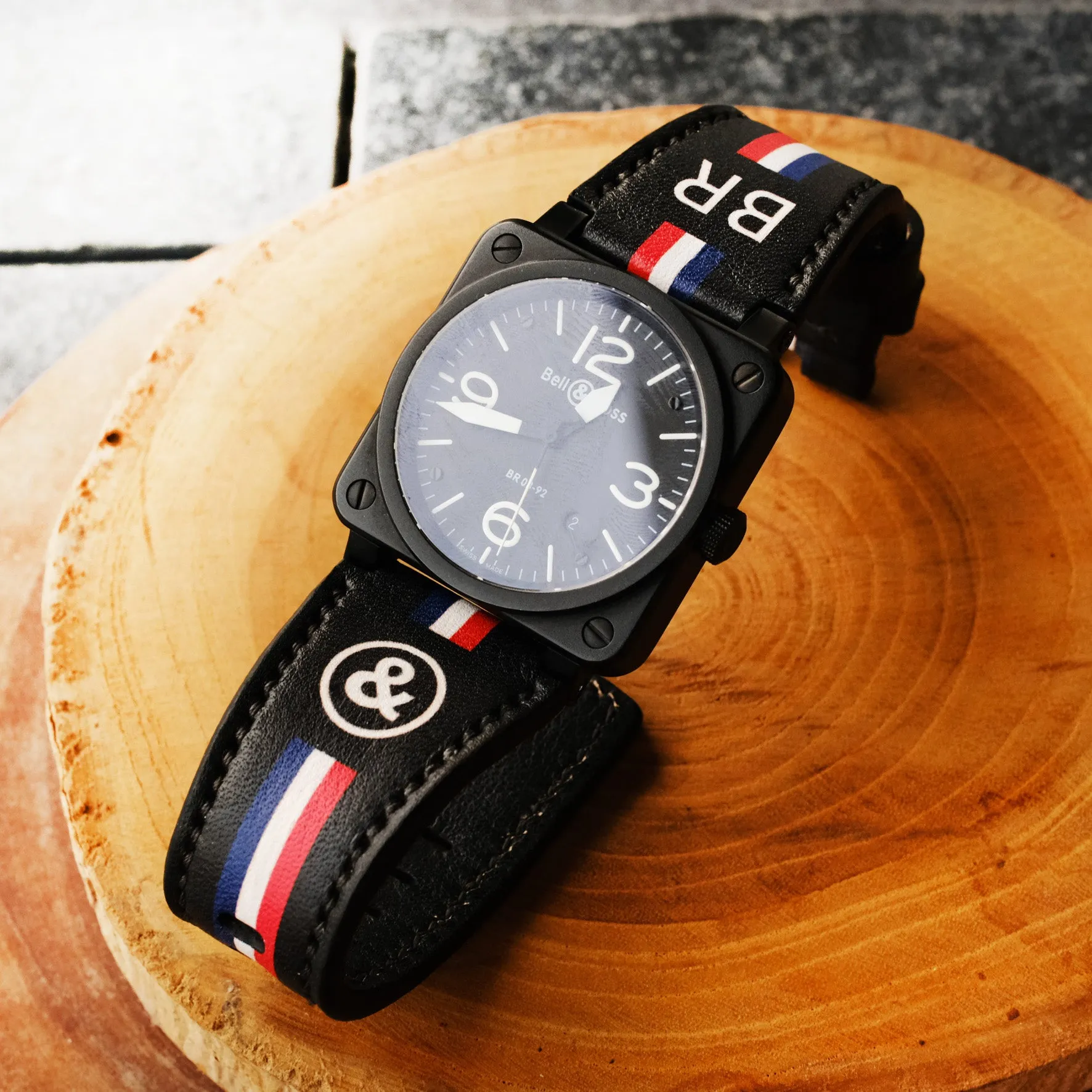 Bell & Ross France Flag Leather Straps By RuslieCo