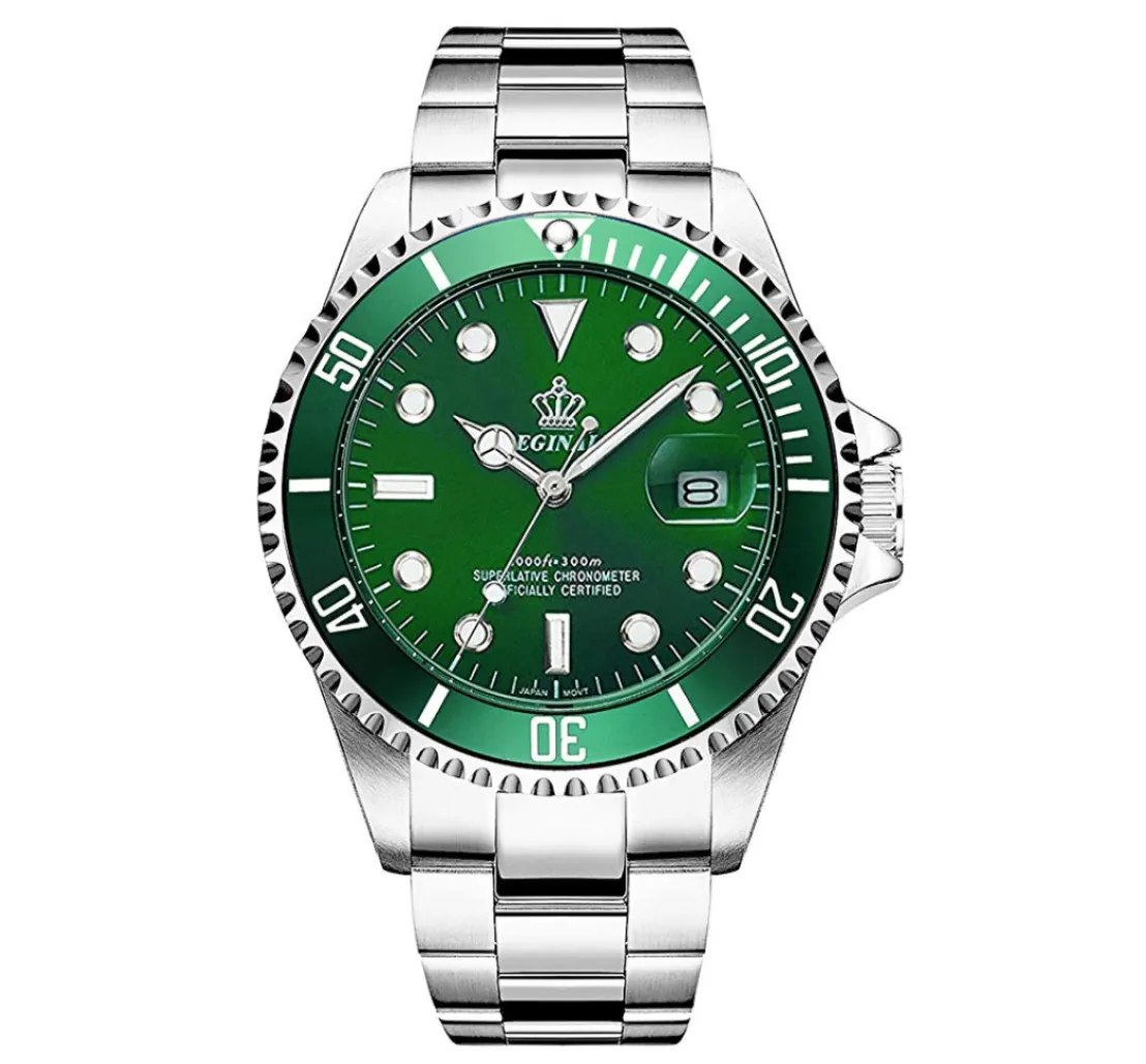 Blue Face Watch Silver Color Sports Dress Watch Luxury Business Green Hulk Watch Quartz Batman Pepsi Submariner