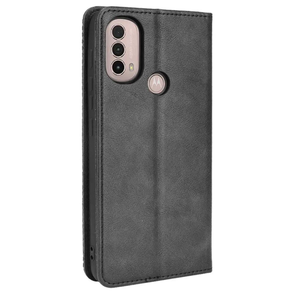 Bofink Vintage Motorola Moto E30 / E40 / E20 leather case - Black