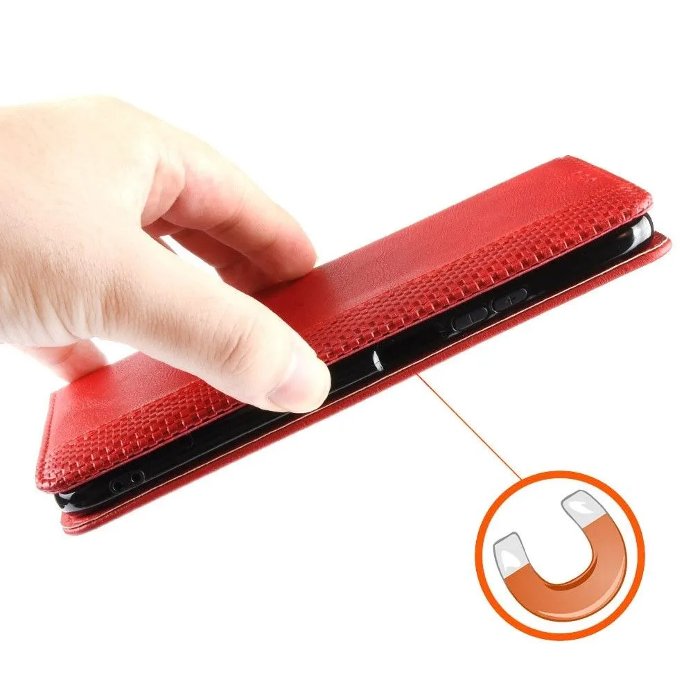 Bofink Vintage Xiaomi Redmi 10C leather case - Red