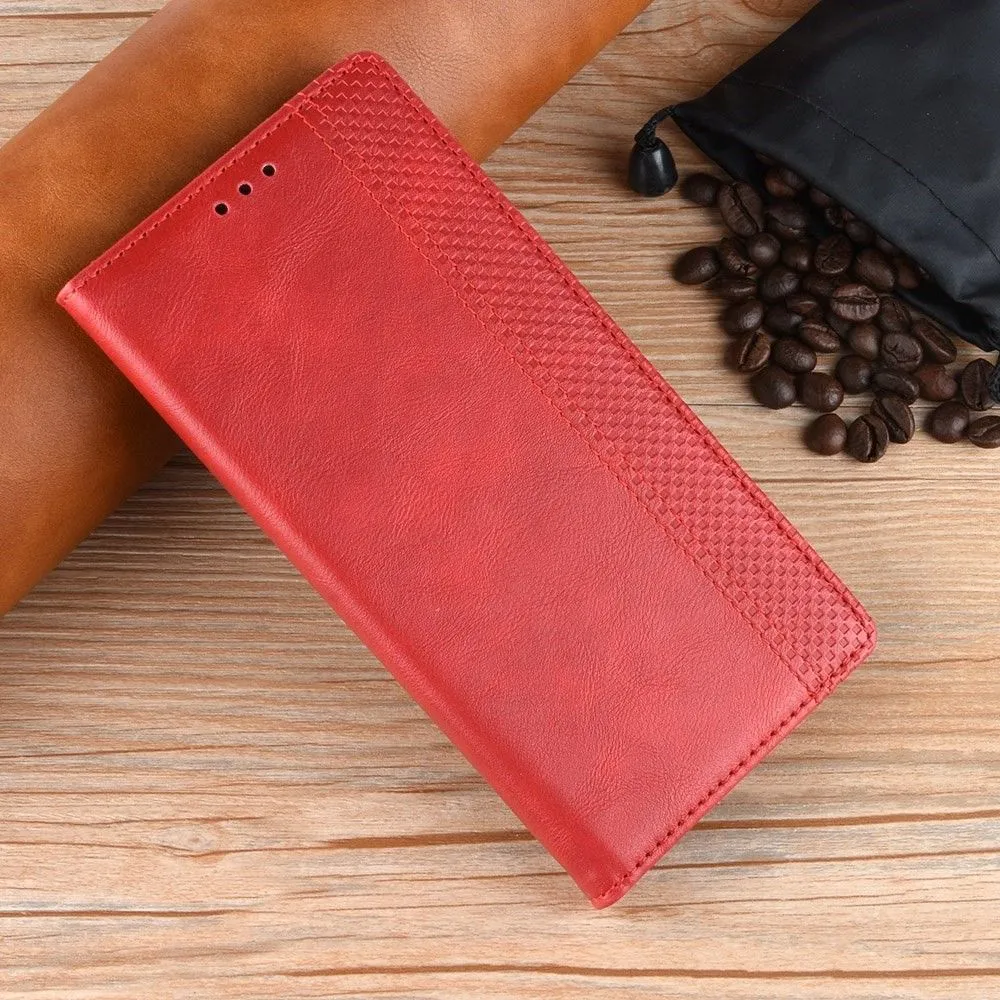 Bofink Vintage Xiaomi Redmi 10C leather case - Red