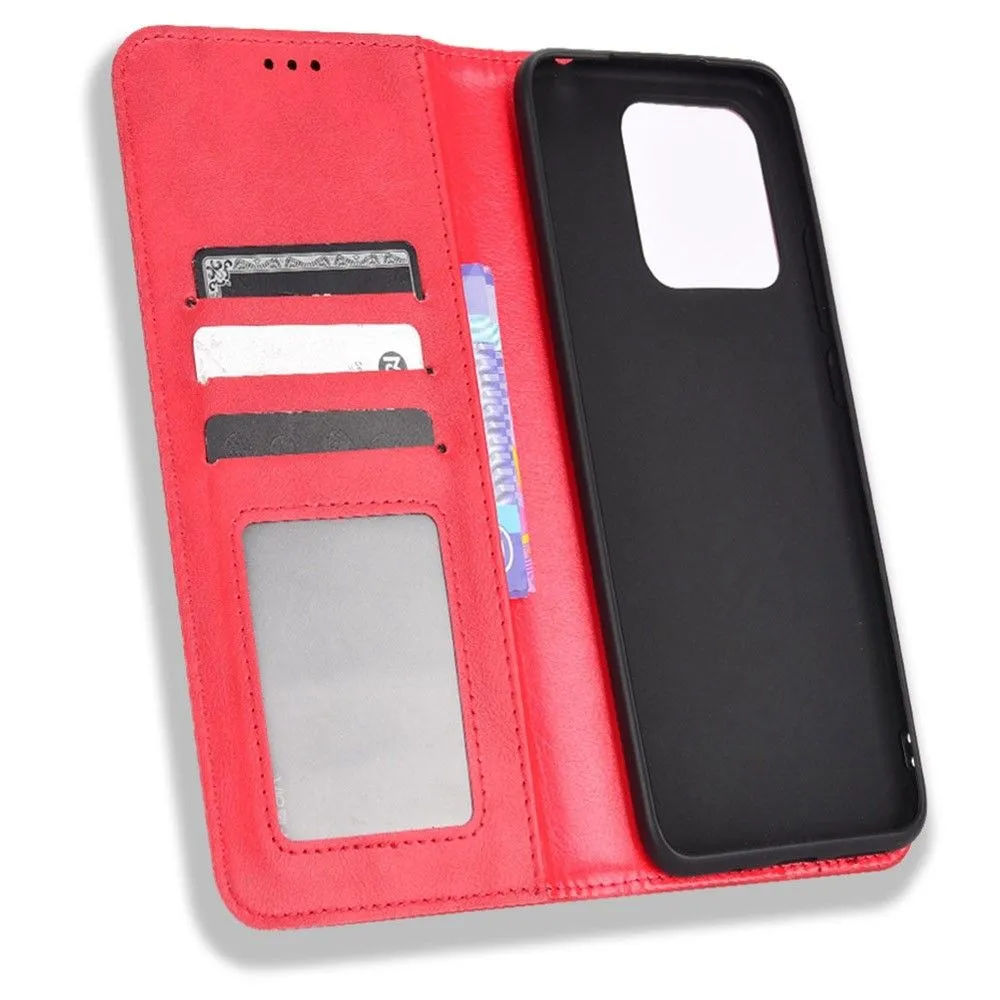 Bofink Vintage Xiaomi Redmi 10C leather case - Red