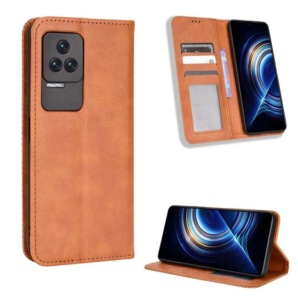 Bofink Vintage Xiaomi Redmi K40S leather case - Brown