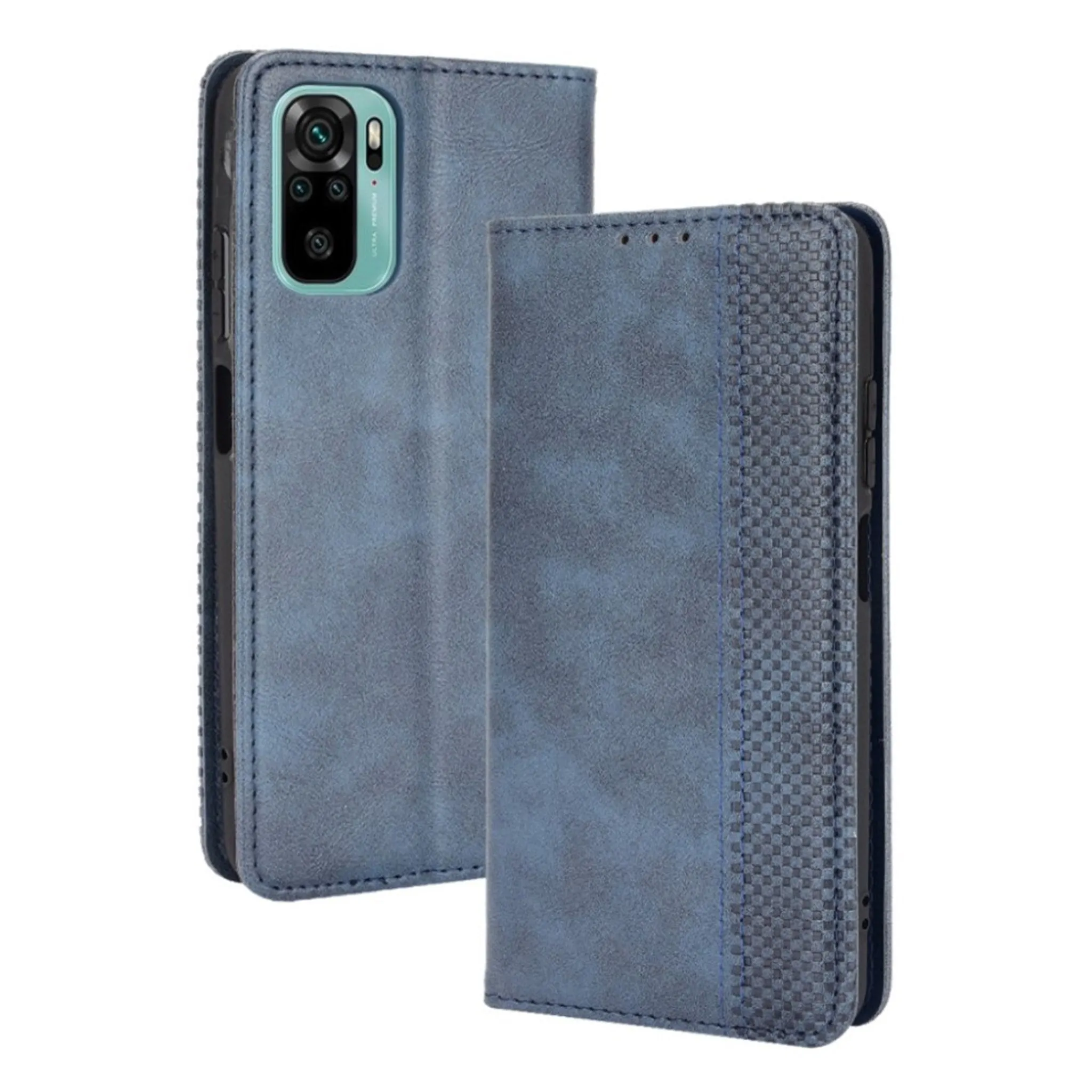 Bofink Vintage Xiaomi Redmi Note 10S leather case - Blue