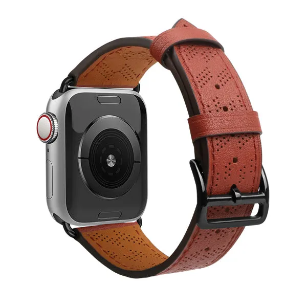 Brown Leather Apple Watch Band 棕色真皮 Apple 錶帶 KCWATCH1215