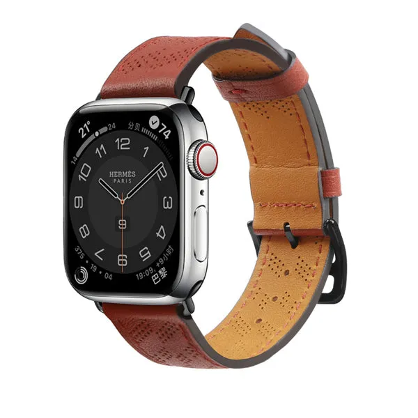 Brown Leather Apple Watch Band 棕色真皮 Apple 錶帶 KCWATCH1215