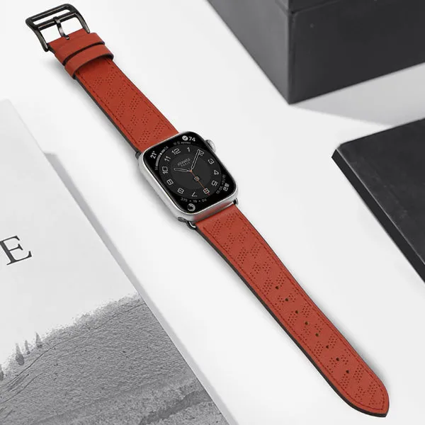 Brown Leather Apple Watch Band 棕色真皮 Apple 錶帶 KCWATCH1215