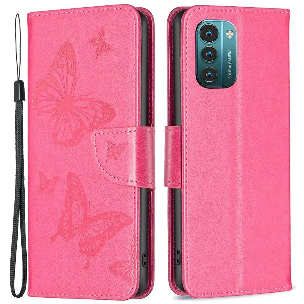 Butterfly Nokia G11 / G21 flip case - Rose