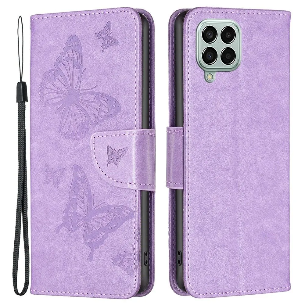 Butterfly Samsung Galaxy M33 5G flip case - Purple