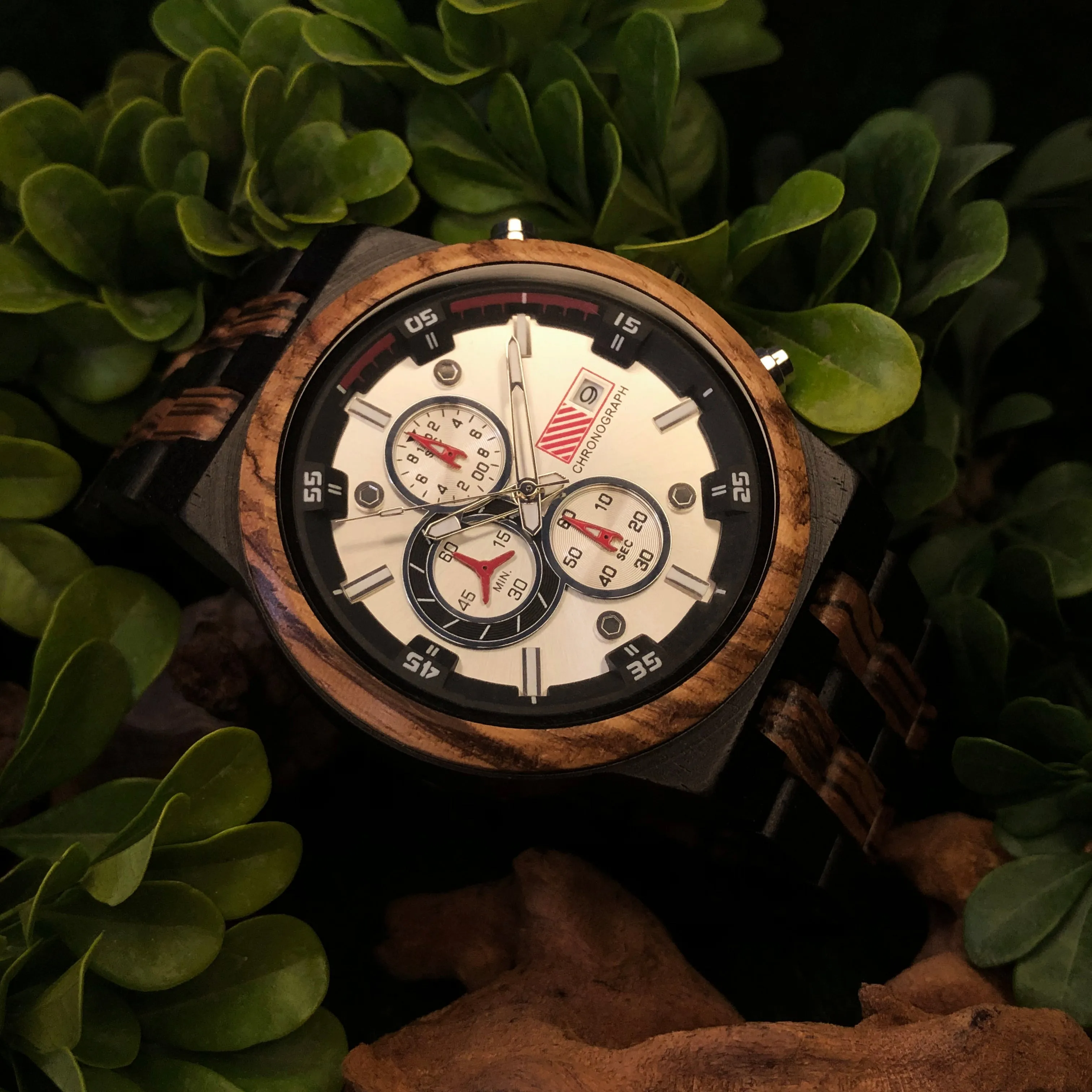 Cairo - Ebony & Zebrawood Chronograph