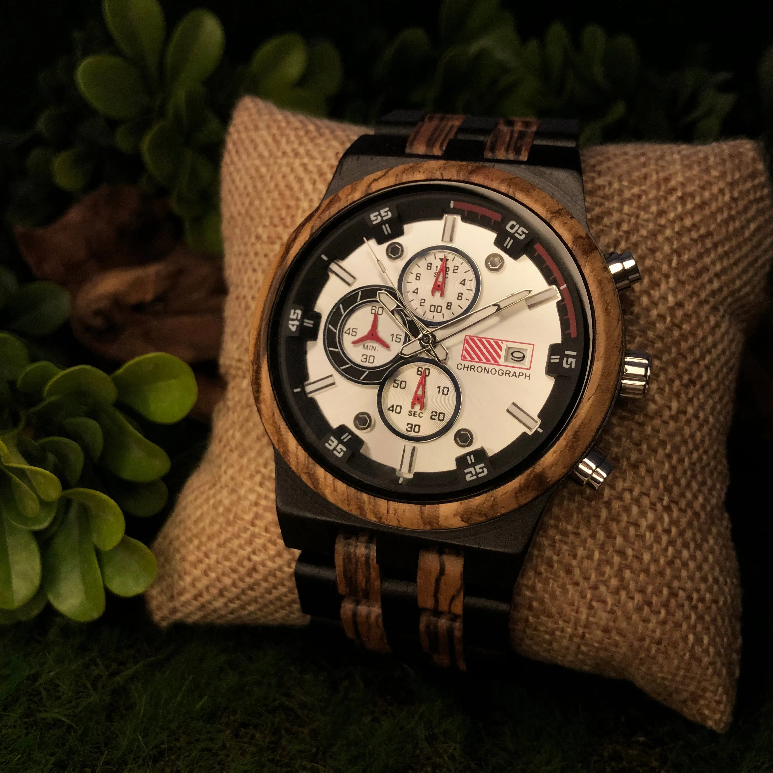 Cairo - Ebony & Zebrawood Chronograph