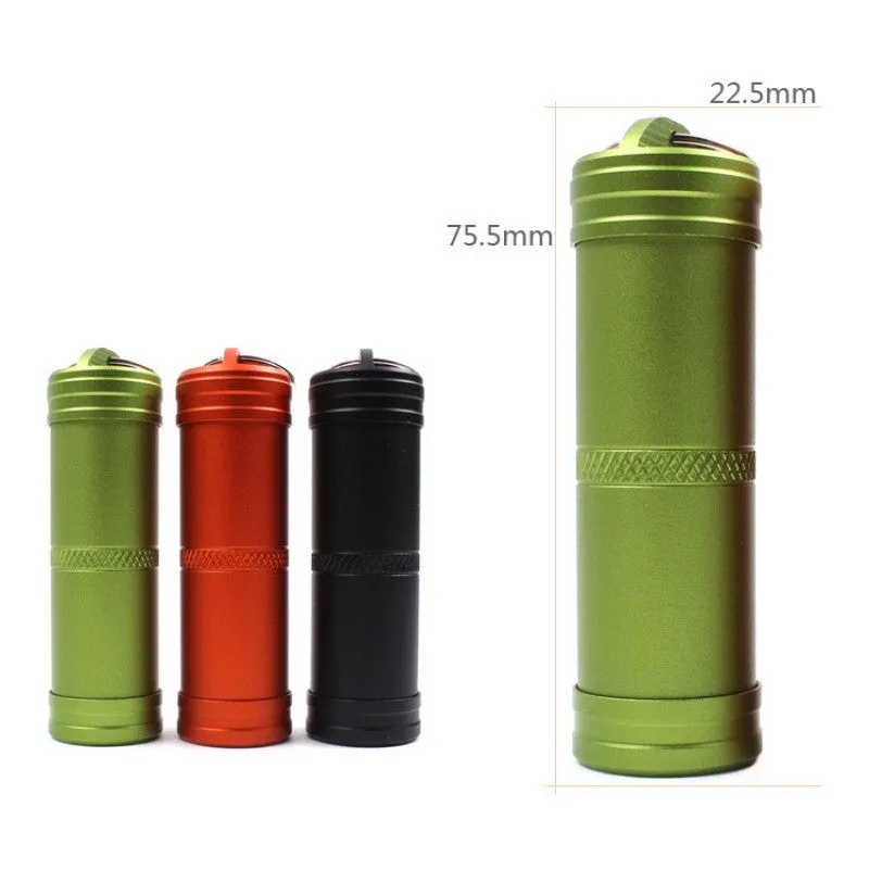 Camping Survival Waterproof Pills Box Container Aluminum