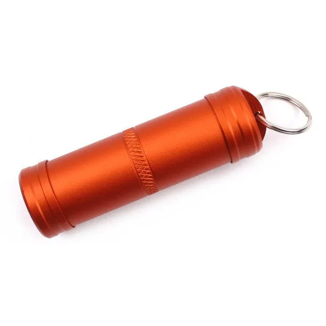 Camping Survival Waterproof Pills Box Container Aluminum