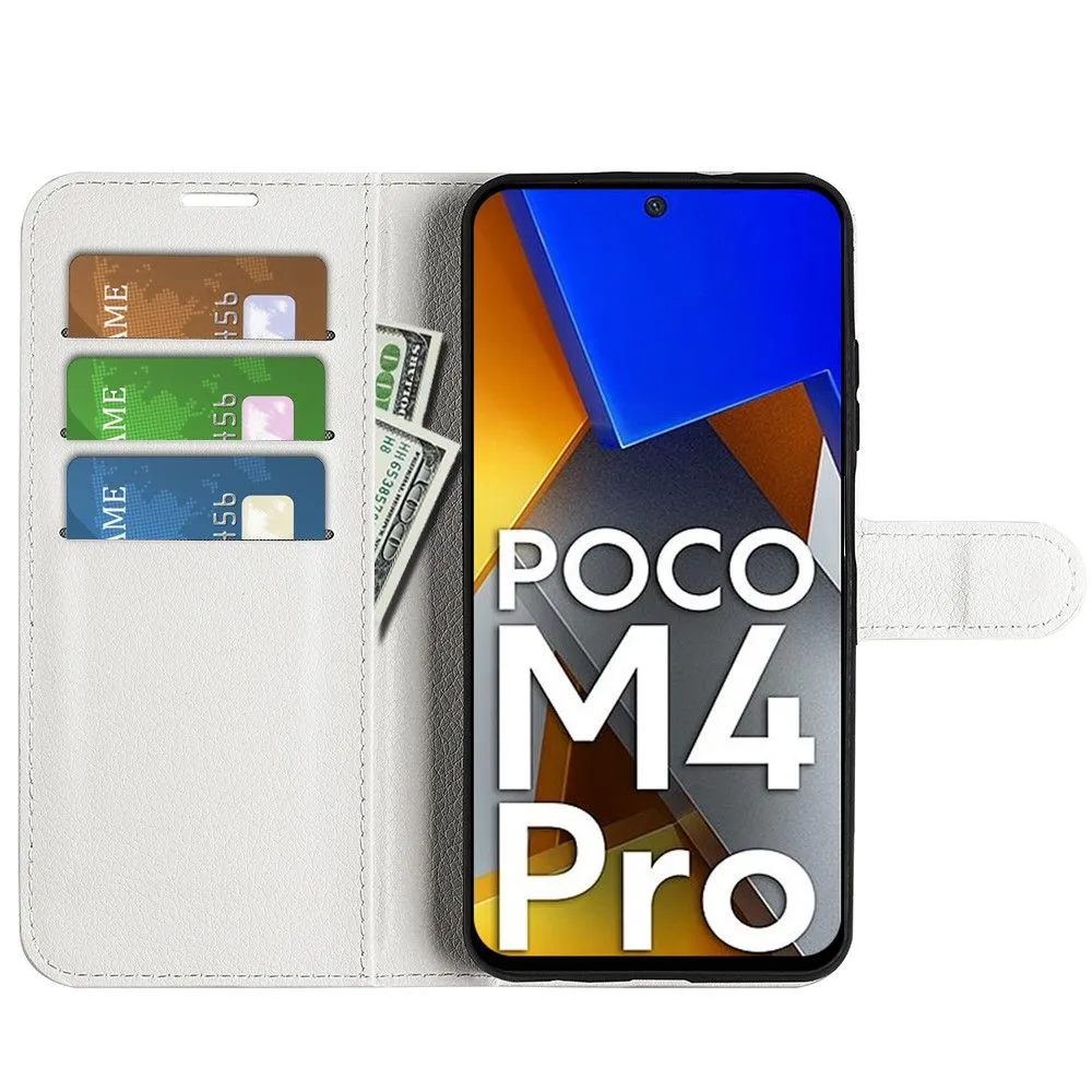 Classic Xiaomi Poco M4 Pro flip case - White