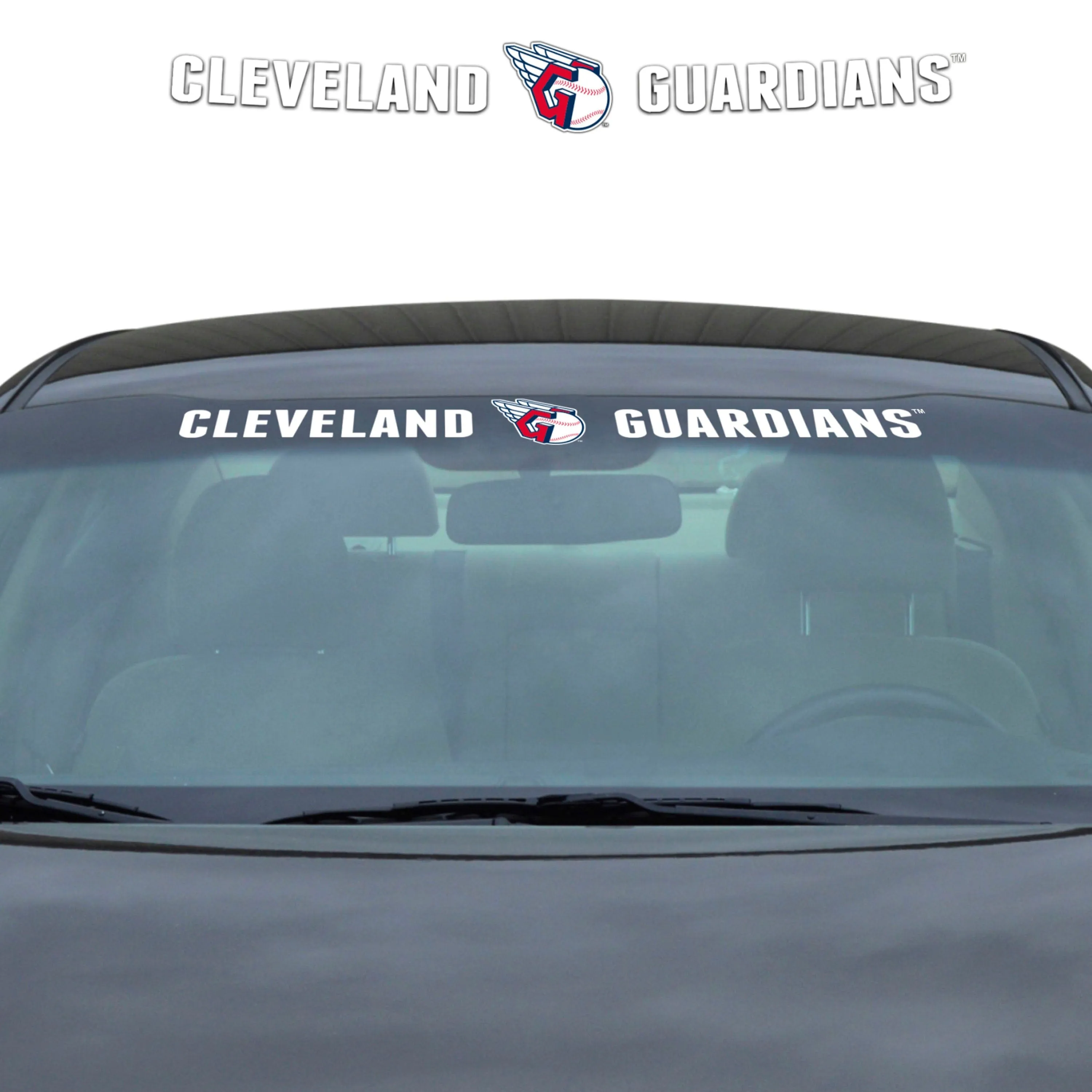 Cleveland Guardians Sun Stripe Windshield Decal 3.25 in. x 34 in.