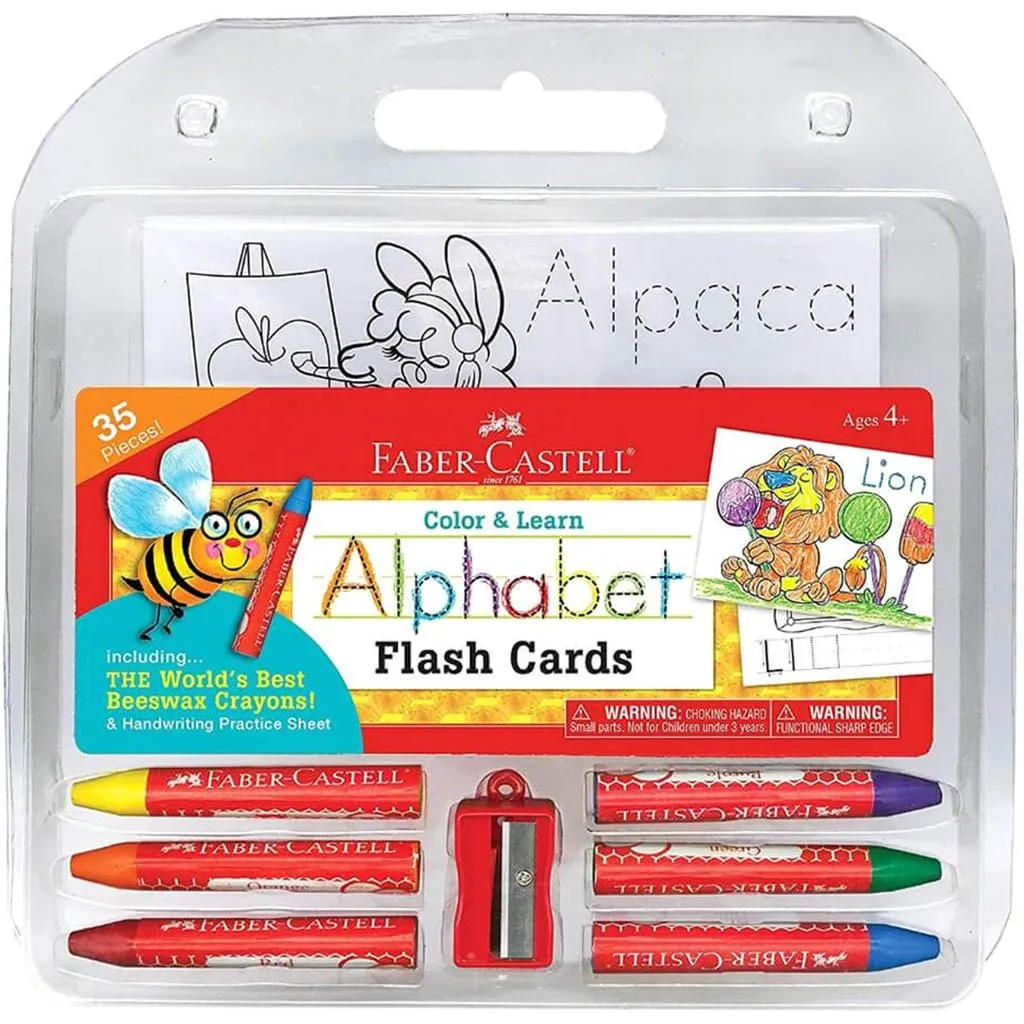 Color and Learn Alphabet Flash Cards