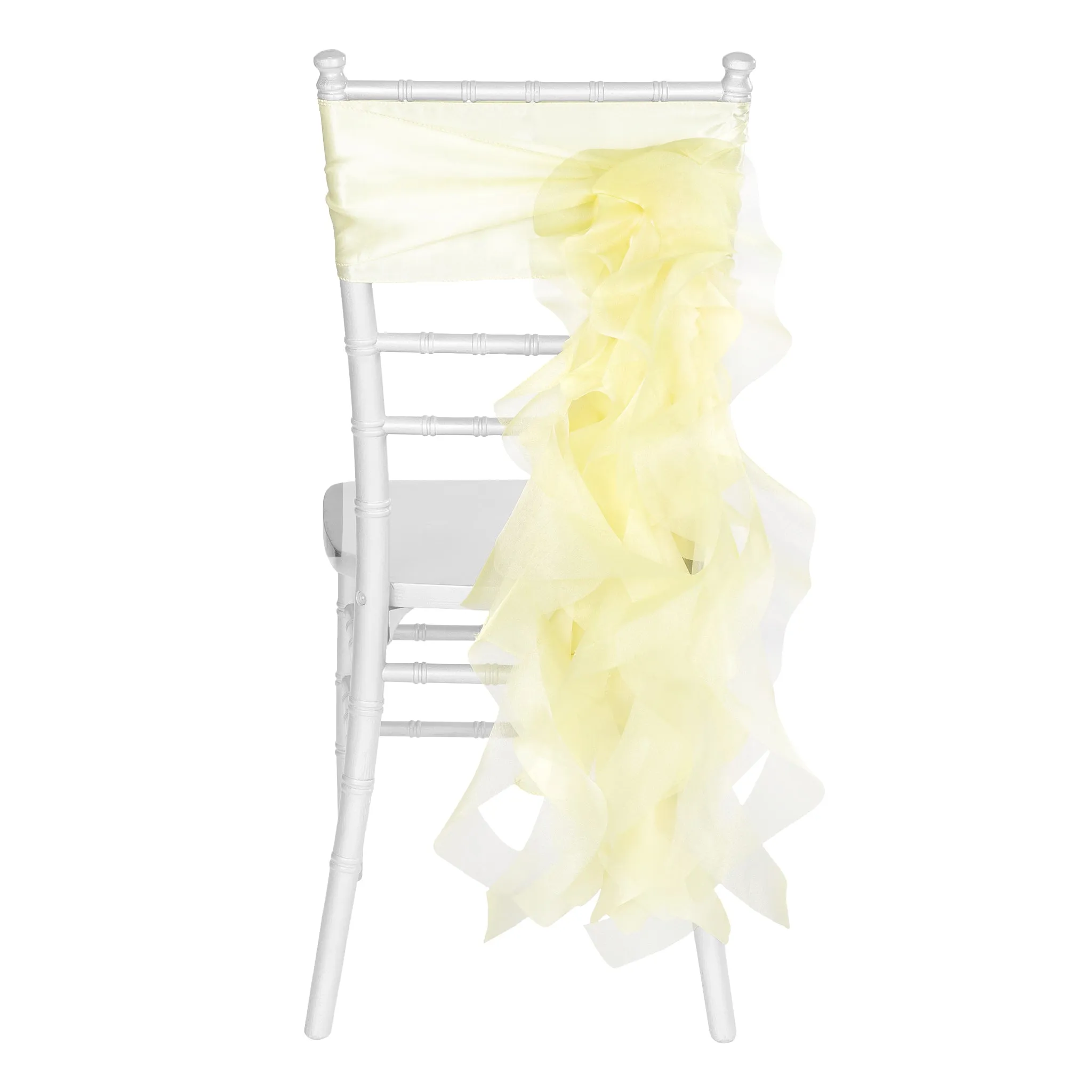 Curly Willow Chair Sash - Pastel Yellow