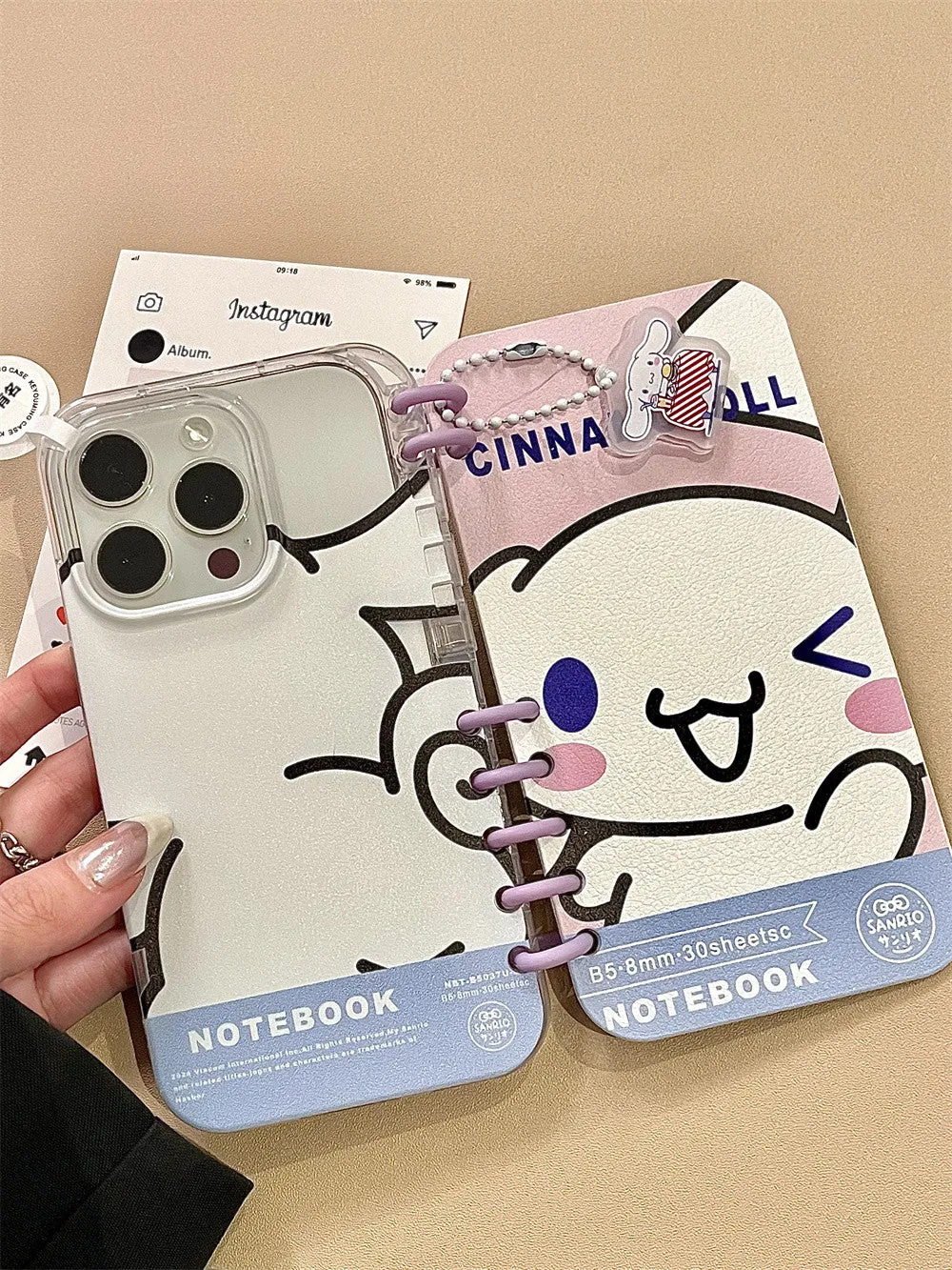 Cute Flip Book Folding Phone Case