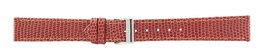 Dark Brown Lizard Leather Watch Band 18mm 105764