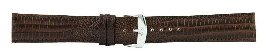 Dark Brown Lizard Leather Watch Band 20mm 105765