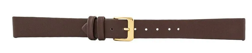 Dark Brown Smooth Leather Watch Band 16mm 105712