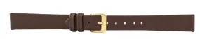 Dark Brown Smooth Leather Watch Band 16mm 105712