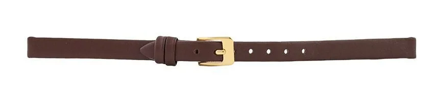 Dark Brown Smooth Leather Watch Band 8mm 105708