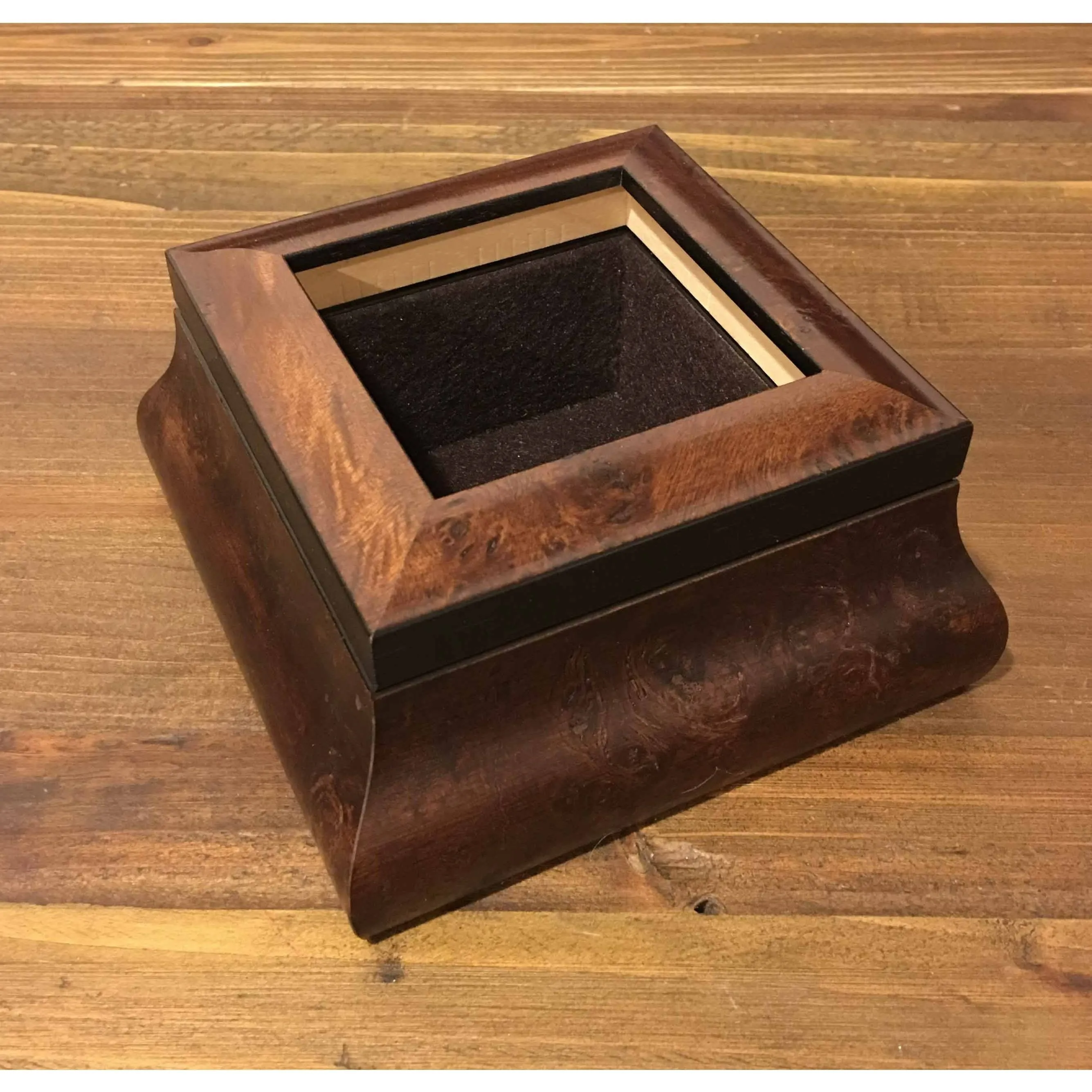 Dark Burl Needlework Treasure Box 3 x 3