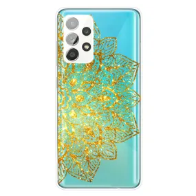 Deco Samsung Galaxy A72 5G case - Golden Glitter Leaves