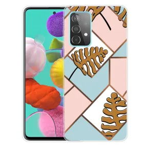 Deco Samsung Galaxy A73 case - Toon Leaves in Pink and Blue