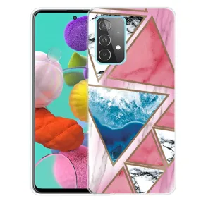 Deco Samsung Galaxy A73 case - White / Blue / Rose Triangle