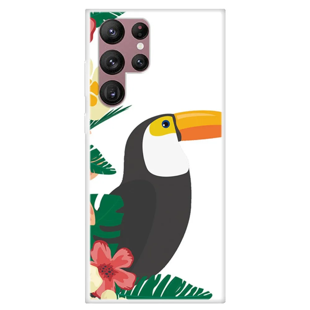 Deco Samsung Galaxy S22 Ultra case - Leaves with Birds