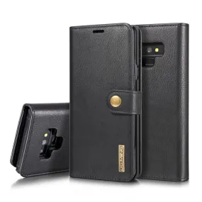 DG.MING Samsung Galaxy Note9 2-in-1 split leather case - Black