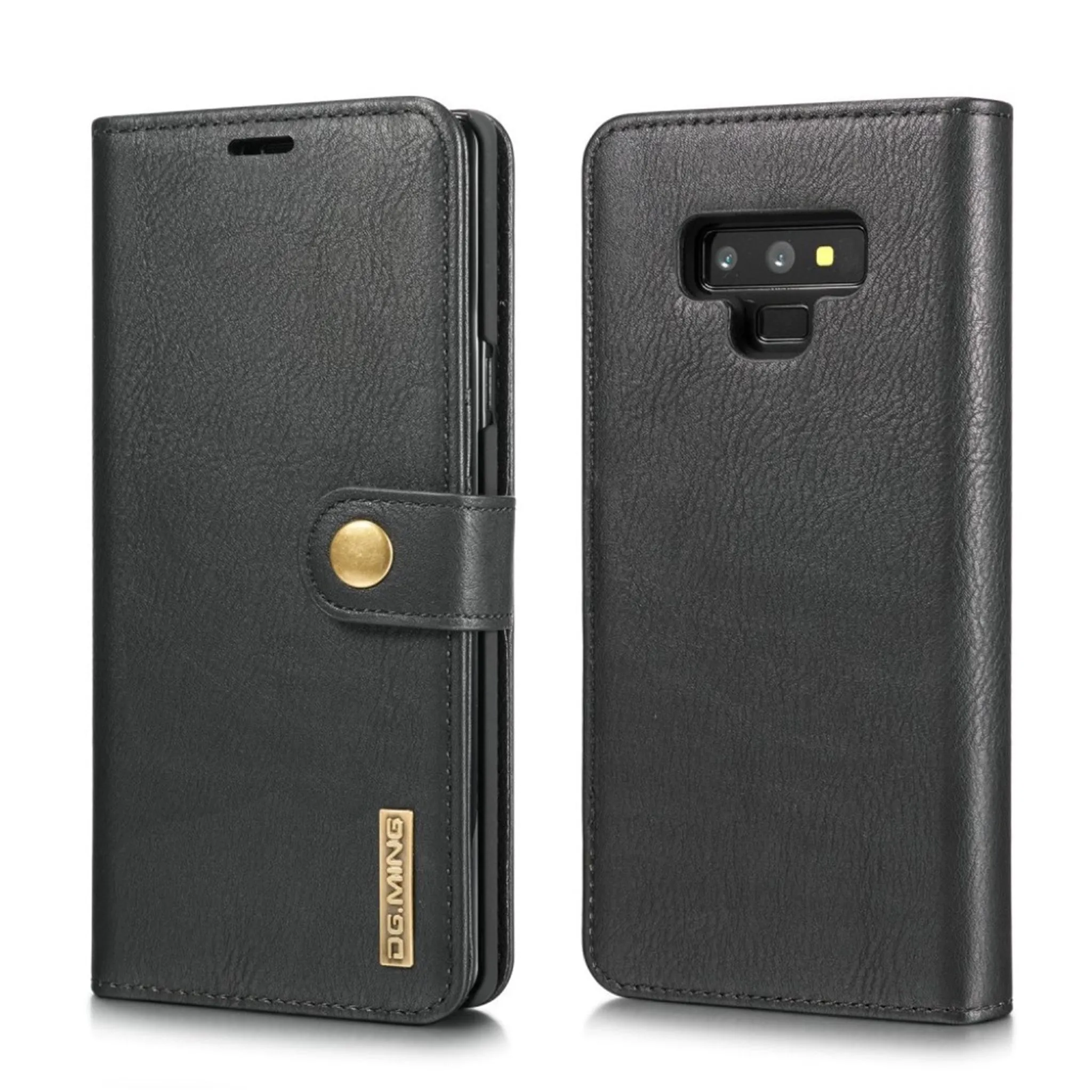 DG.MING Samsung Galaxy Note9 2-in-1 split leather case - Black