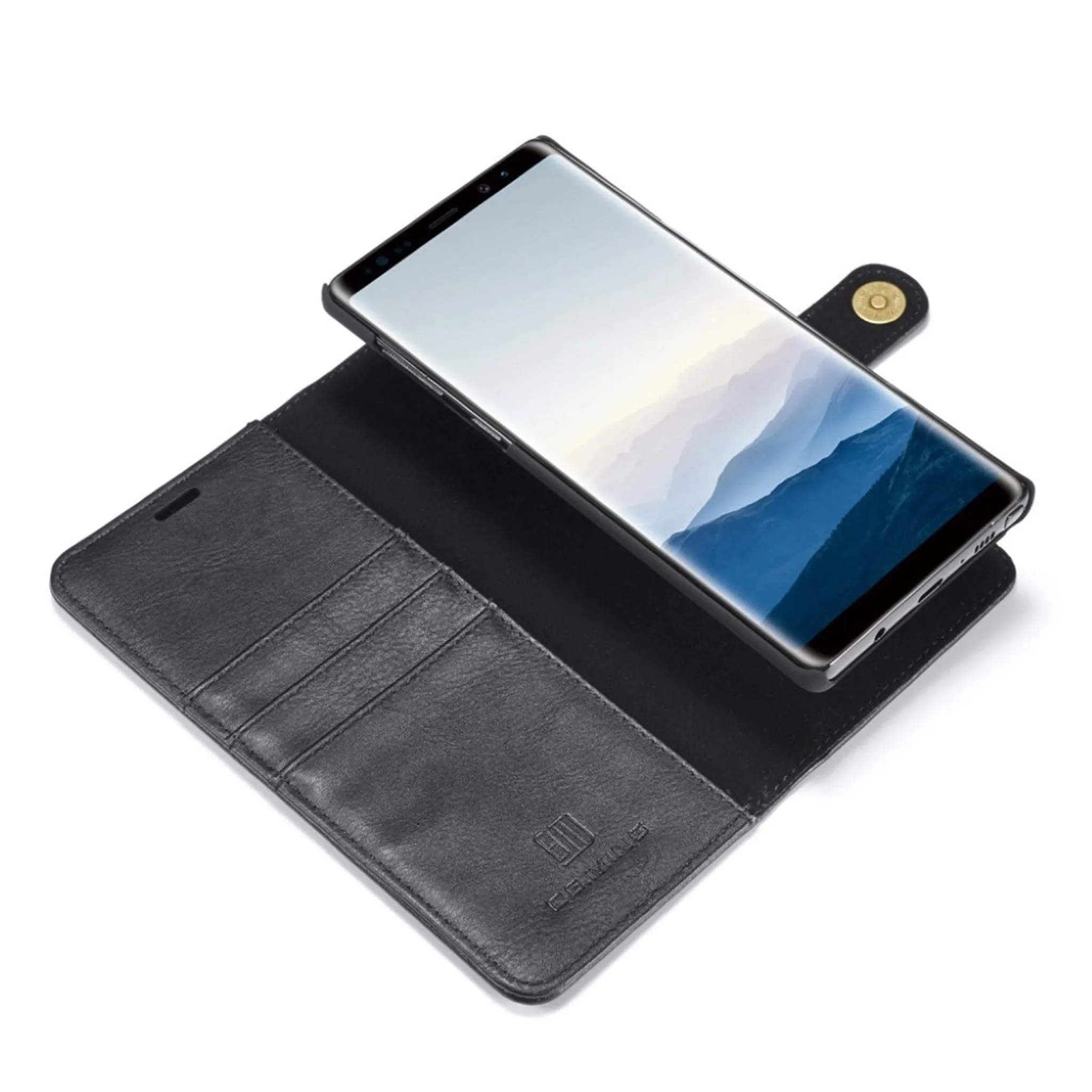 DG.MING Samsung Galaxy Note9 2-in-1 split leather case - Black