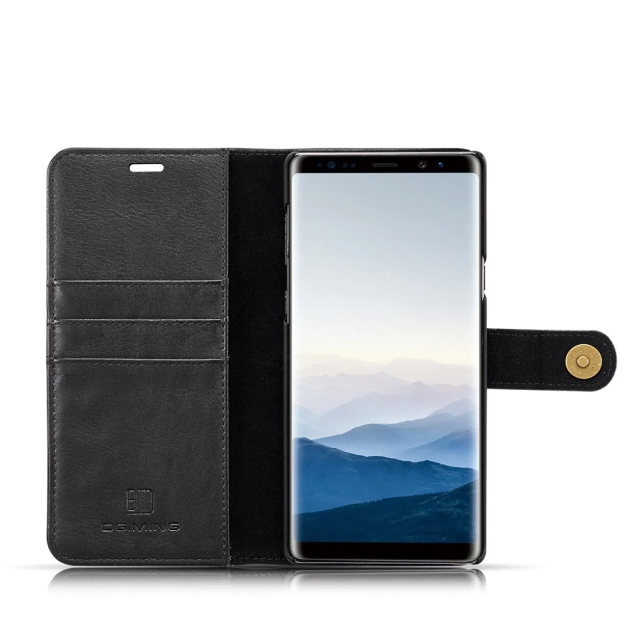 DG.MING Samsung Galaxy Note9 2-in-1 split leather case - Black