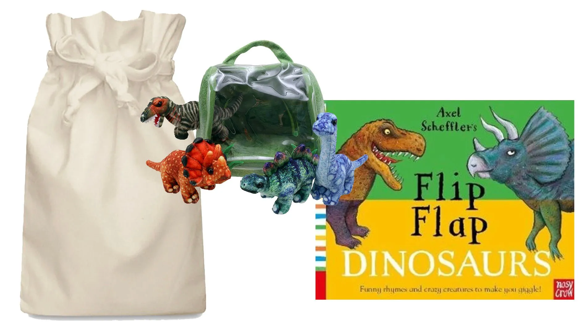 Dinosaurs Story Sack with Puppet Company Hideaway House