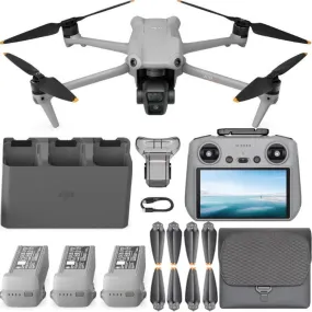 DJI Air 3 4K Drone Fly More Combo Kit RC Controller 2 Batteries Bag