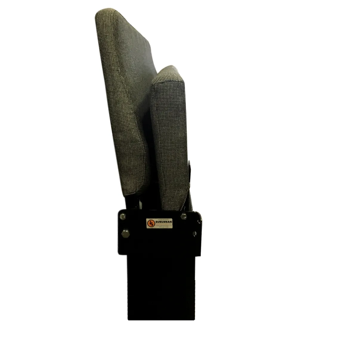 Double Feather Handi-Flip Bus Seat in Charcoal Olefin Cloth