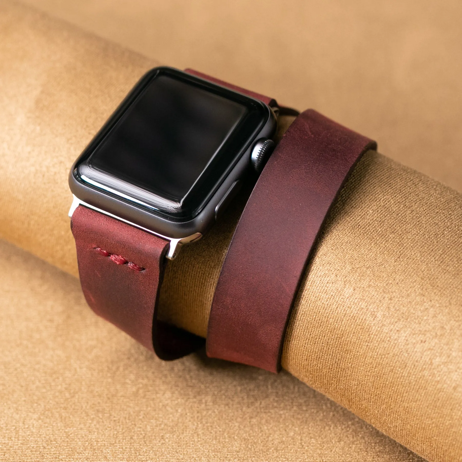 Double Tour Apple Watch Leather Strap